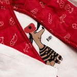 Σετ 3 τεμ τζάκετ αμάνικο μηνών αγόρι κόκκινο allover/εκρού/μαύρο. - Image 2